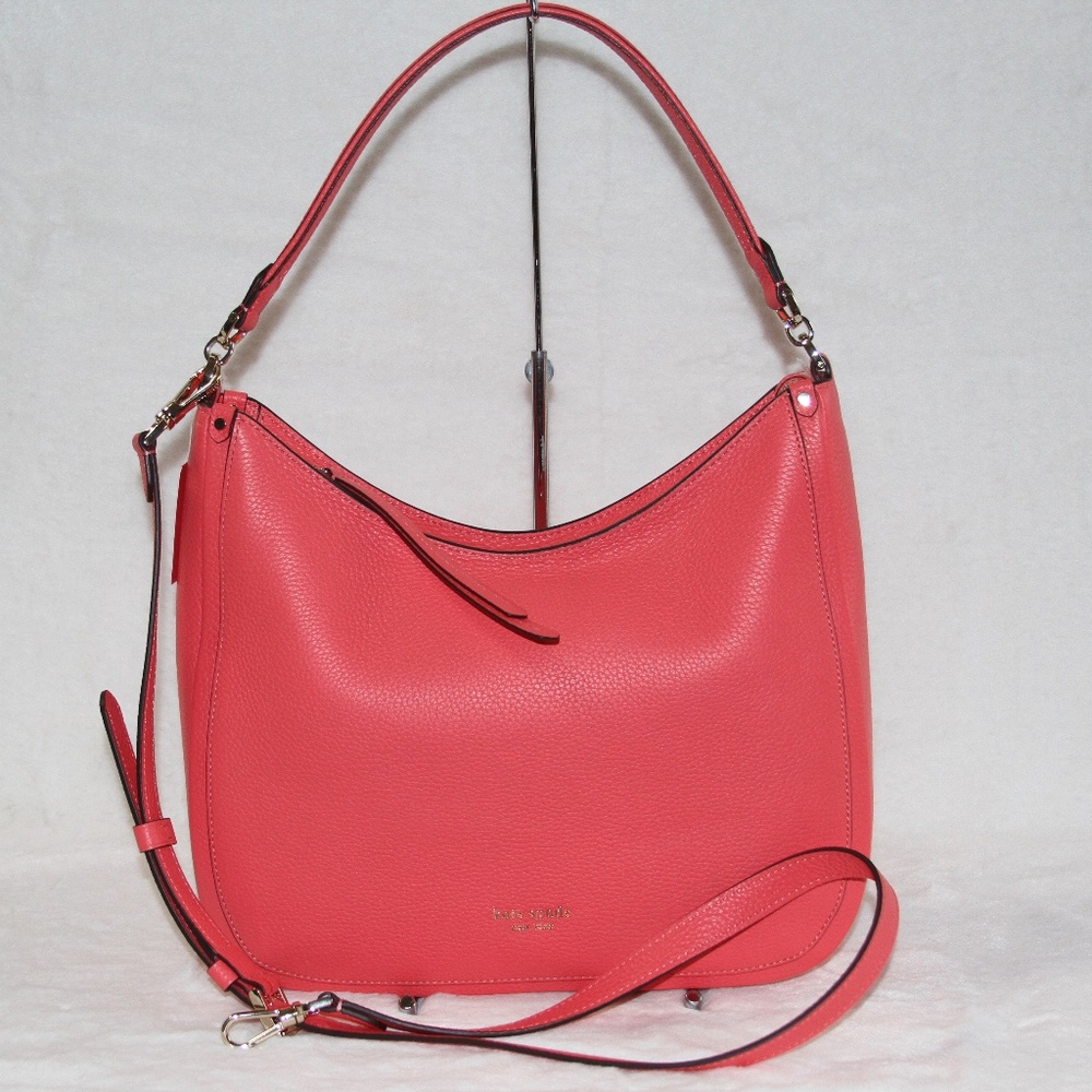 KATE SPADE Roulette Large Hobo Tote Bag Leather Purse Handbag